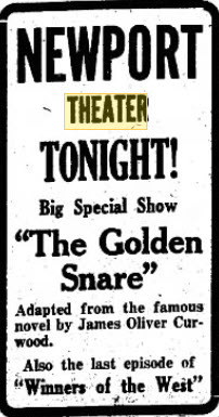 Newport Theater - May 18 1922 Ad (newer photo)